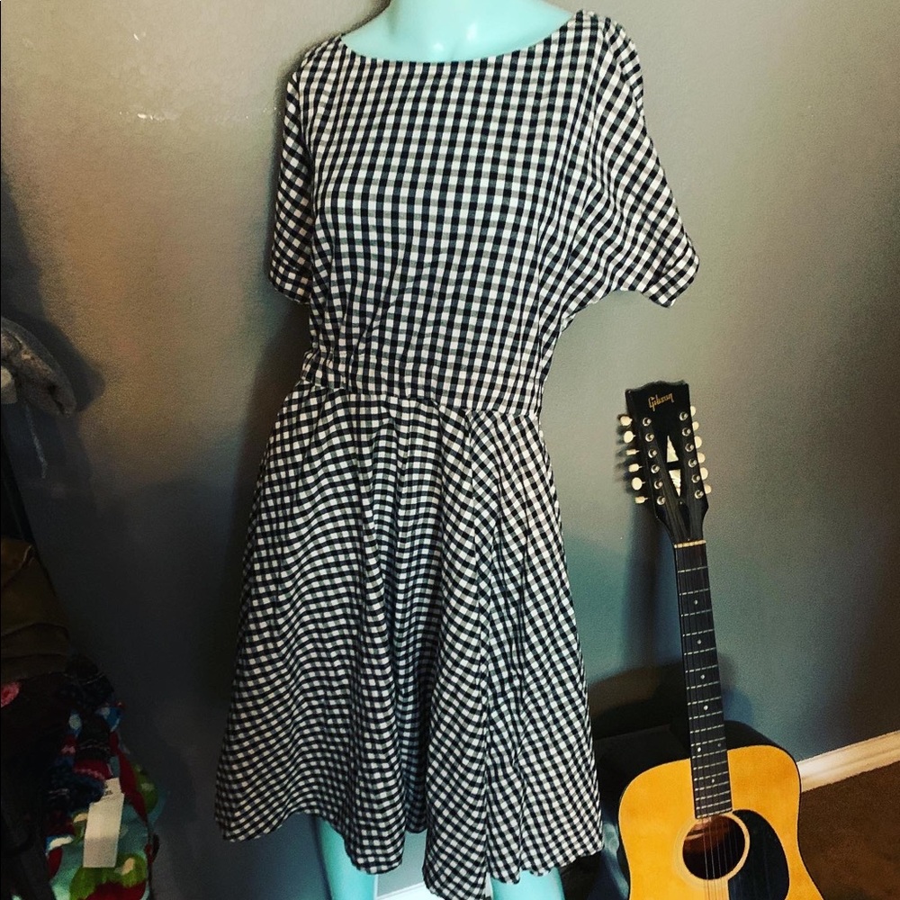 NWT Boutique Hailey and Co gingham Pin-Up Retro DRESS